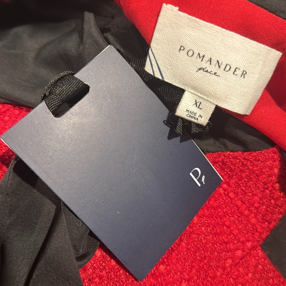 Pomander Place NEW Red Coco Tweed Long Sleeve Retro Preppy Mini Dress Size XL - Picture 13 of 13